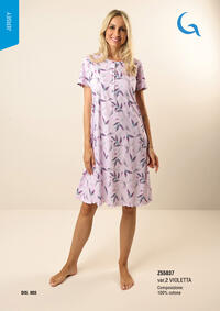 CAMICIA NOTTE M/M DONNA Z55037 Tellini S.r.l. Ingrosso Abbigliamento